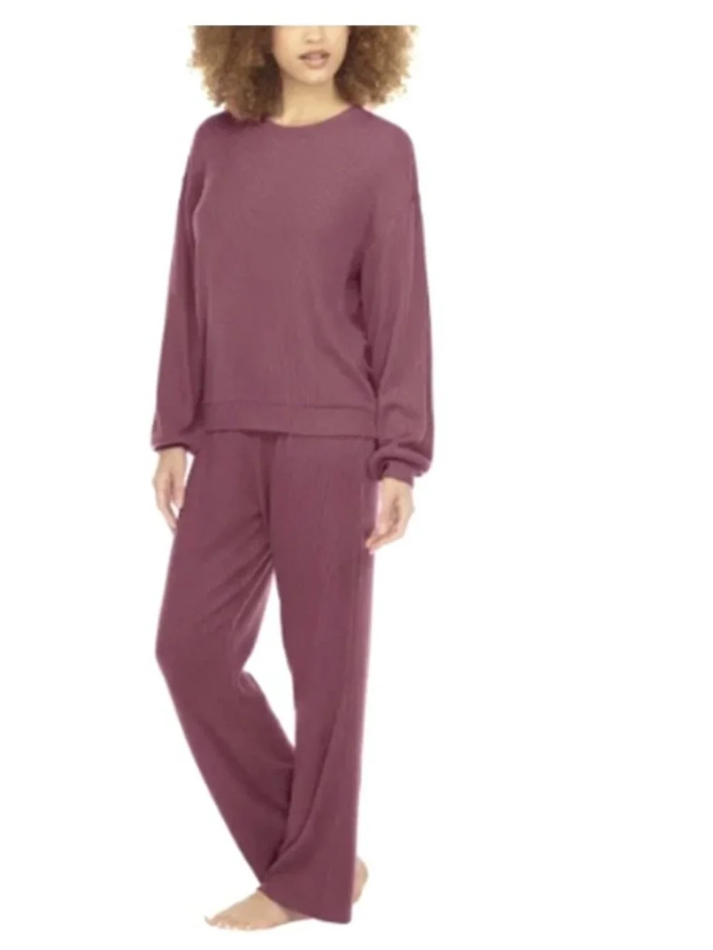 Honeydew Ladies' Ribbed Relaxed 2-piece Lounge Set New Size XL Pink